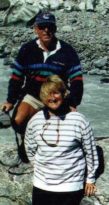 Bob and Judi at Franz Joseph Glacier, New Zealand