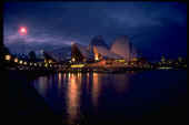 Sydney Opera House at night.