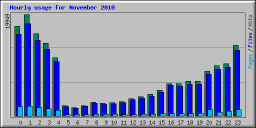 Hourly usage for November 2010