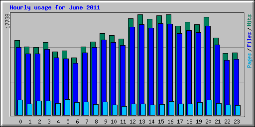 Hourly usage for June 2011