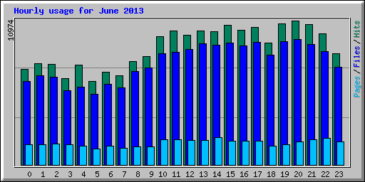 Hourly usage for June 2013