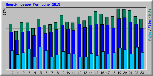 Hourly usage for June 2015