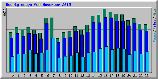 Hourly usage for November 2015