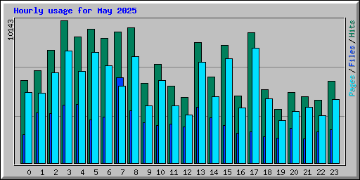 Hourly usage for May 2025