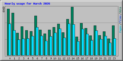 Hourly usage for March 2026