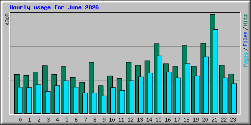 Hourly usage for June 2026